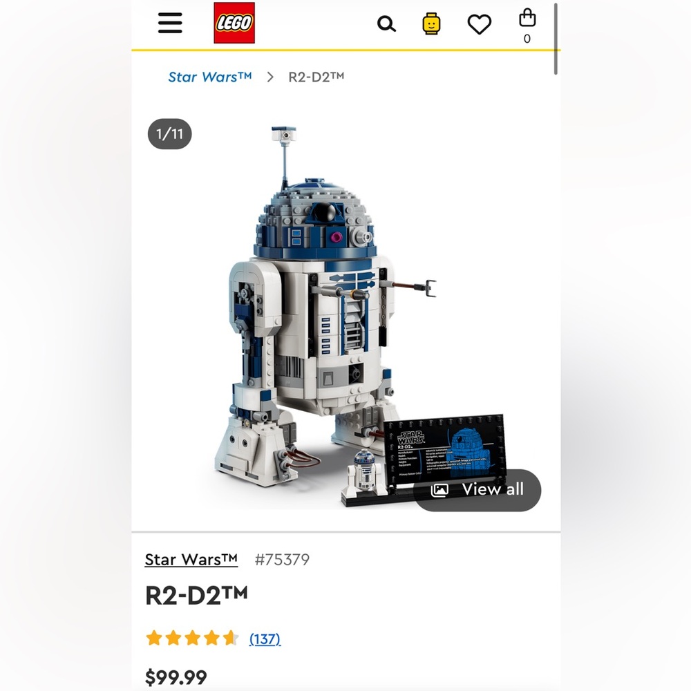 NEW Lego Star Wars R2-D2 (model #75379) - Picture 4 of 6